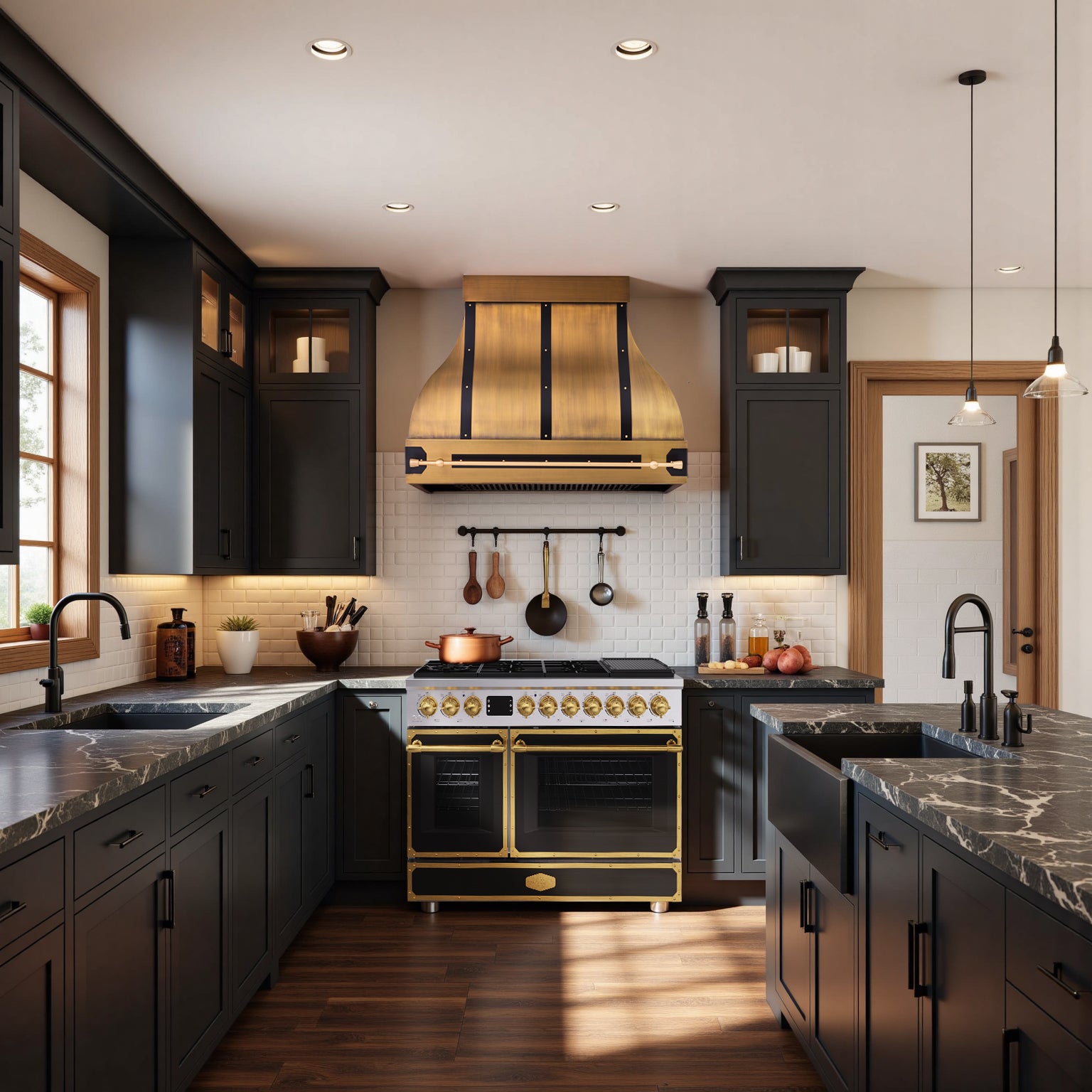 48“ Freestanding Custom Gas Range with 8 Sealed Burners Cooktop, Rapid Convection Oven, Natural Gas/LP Convertible - AK-G48N05A-1