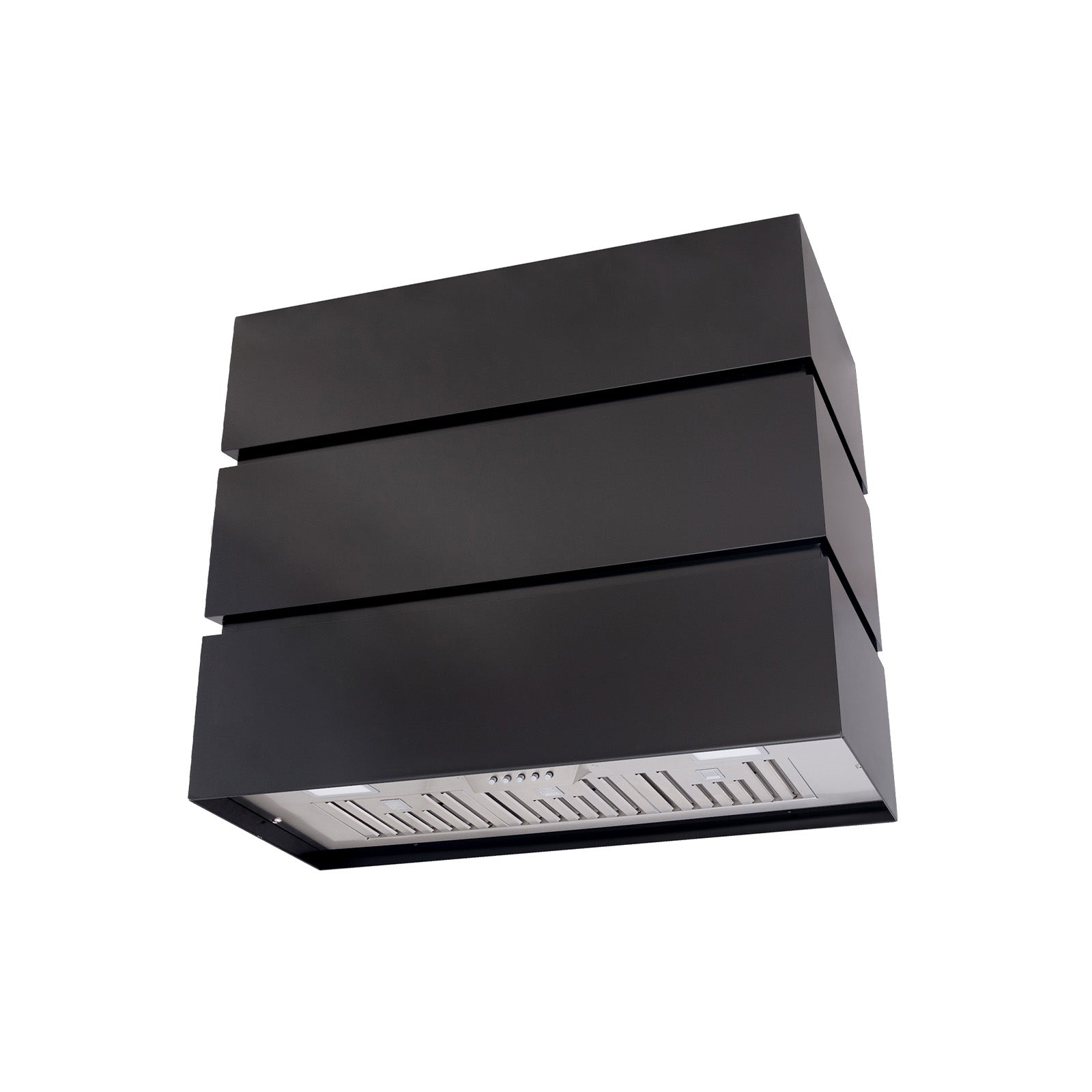 Akicon 36" Stainless Steel Wall Mount Range Hood, 3 Stacks Modern Box with 600 CFM Vent Motor- AK-HS36L