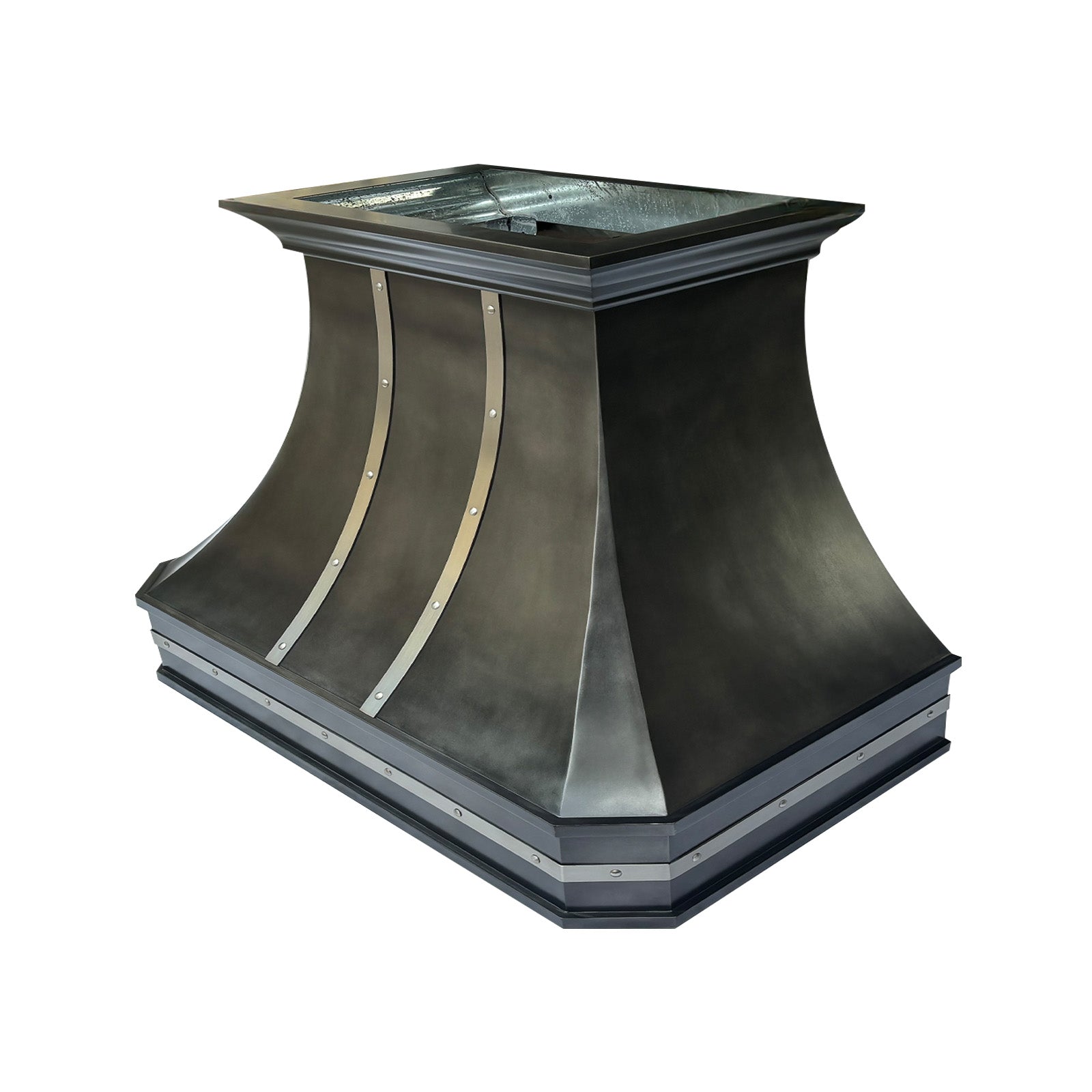 Akicon Custom Zinc Range Hood Handcrafted Kitchen Vent Hood with Insert Fan - AKH803C-Z
