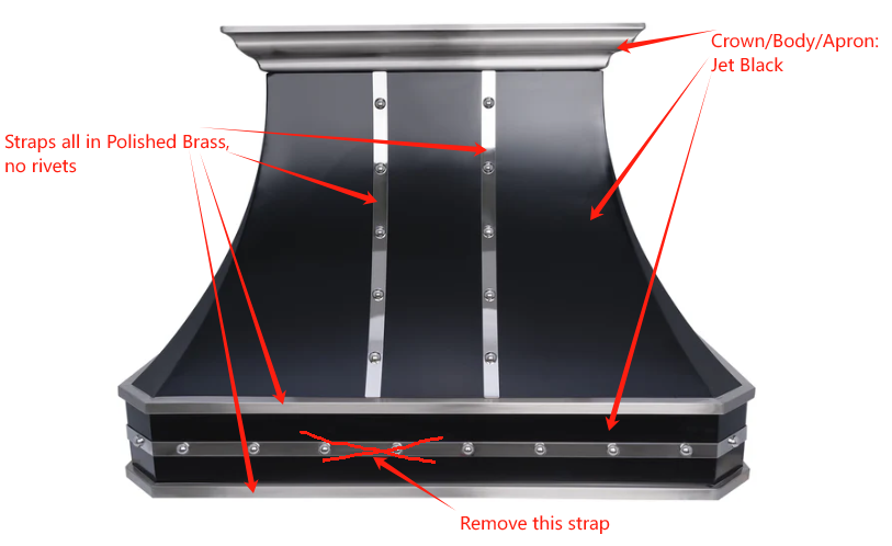 Custom Stainless steel range hood for Farmhouse kitchen and bath