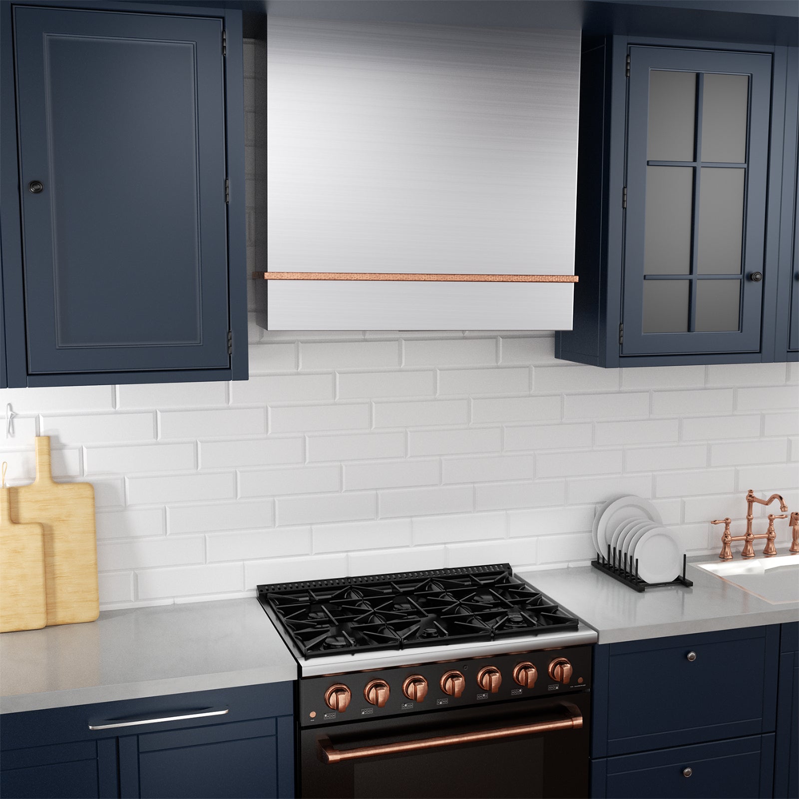 Akicon 30" Stainless Steel Wall Mount Range Hood with 600 CFM Vent Hood - AK-HS30HA-BS