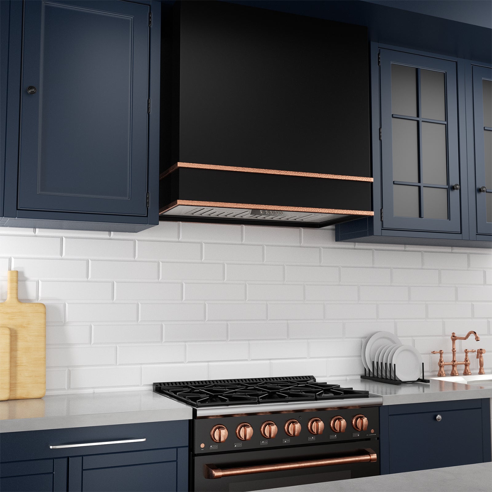 Akicon 36" Stainless Steel Wall Mount Range Hood with 600 CFM Vent Hood - AK-HS36HB-JB
