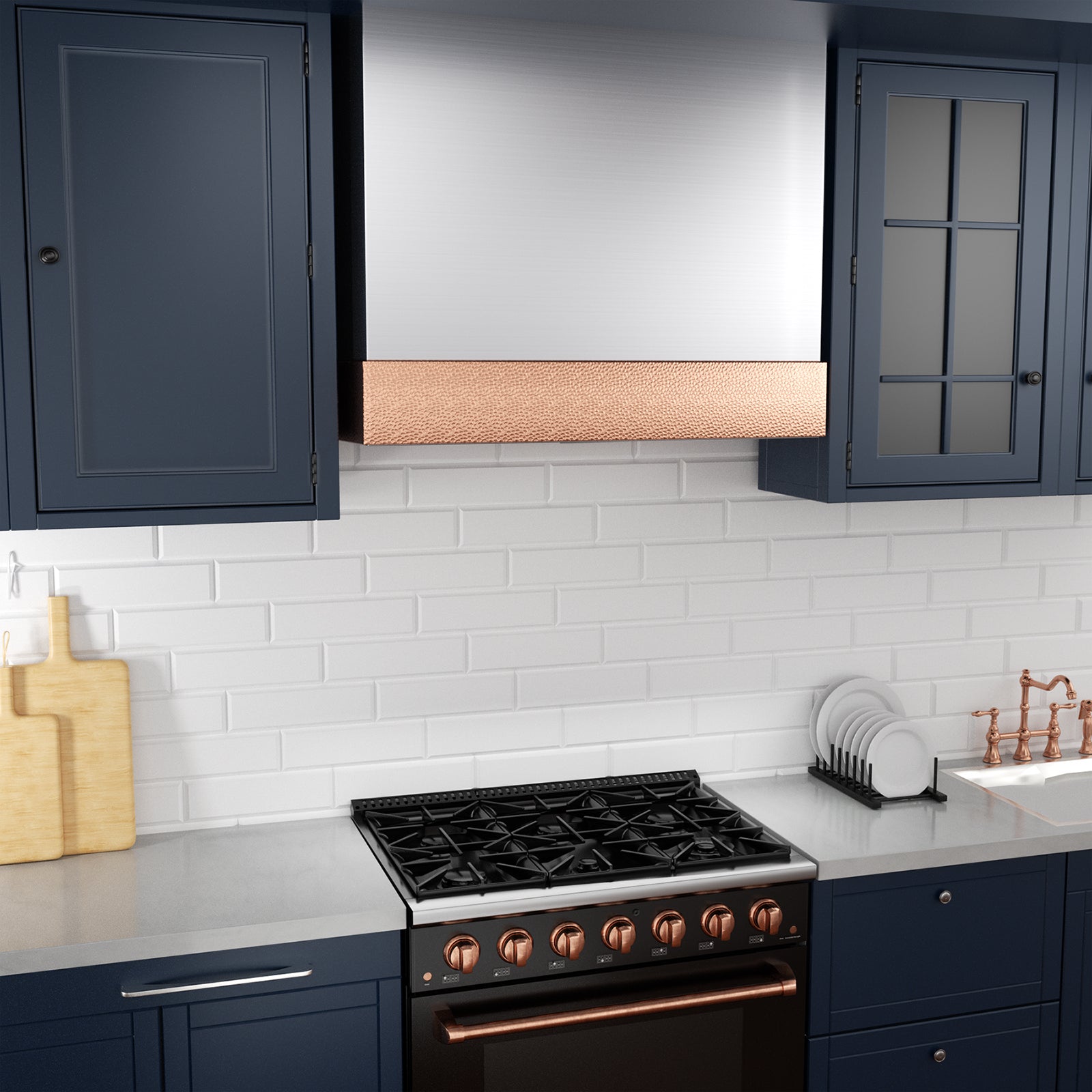 Akicon 36" Stainless Steel Wall Mount Range Hood with 600 CFM Vent Hood - AK-HS36HD-BS