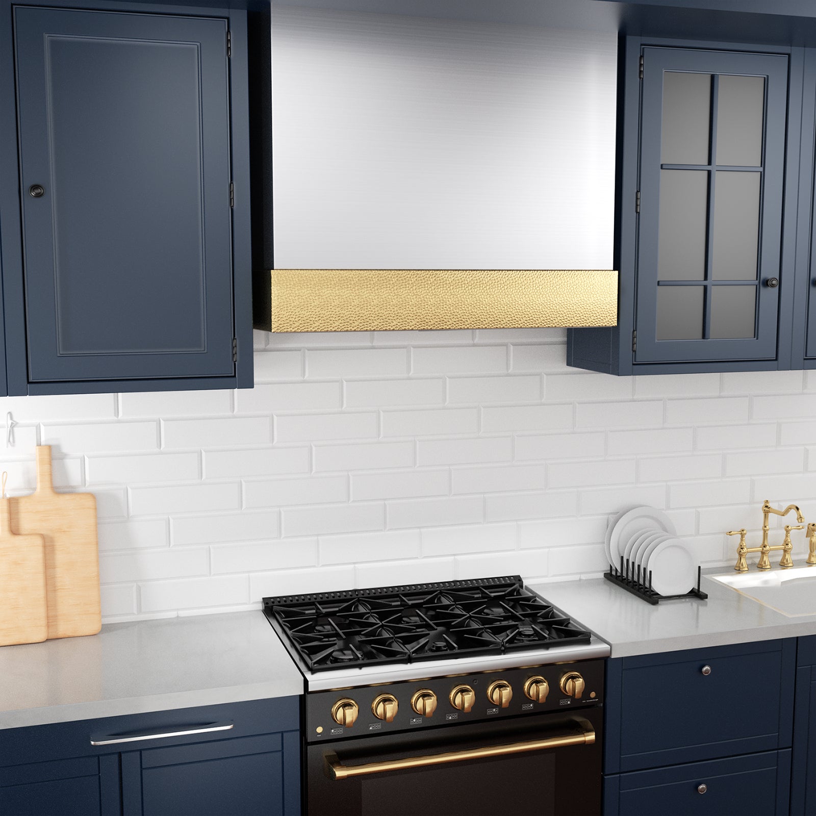 Akicon 36" Stainless Steel Wall Mount Range Hood with 600 CFM Vent Hood - AK-HS36HD-BS