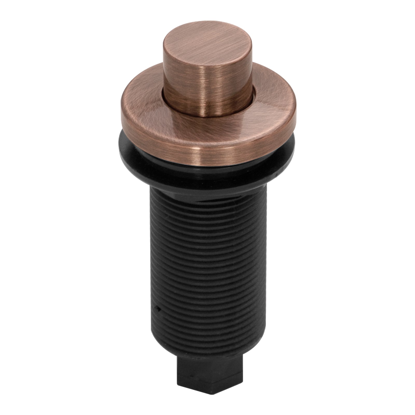 Akicon Copper Garbage Disposal Air Switch Kit with Sink Top Waste Disposal On/Off Push Button with Brass Cover and Plastic