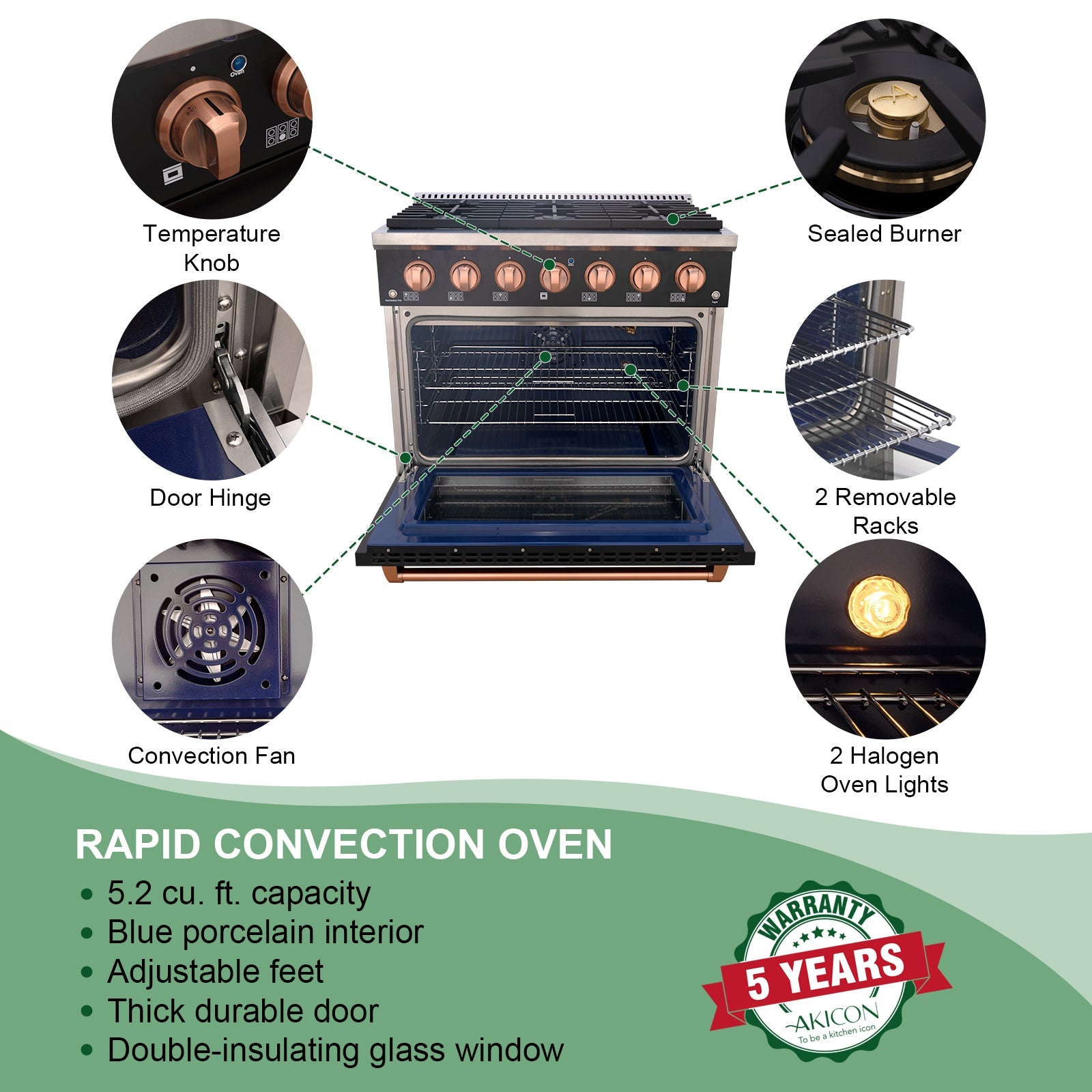 Easy-to-Clean Gas Range