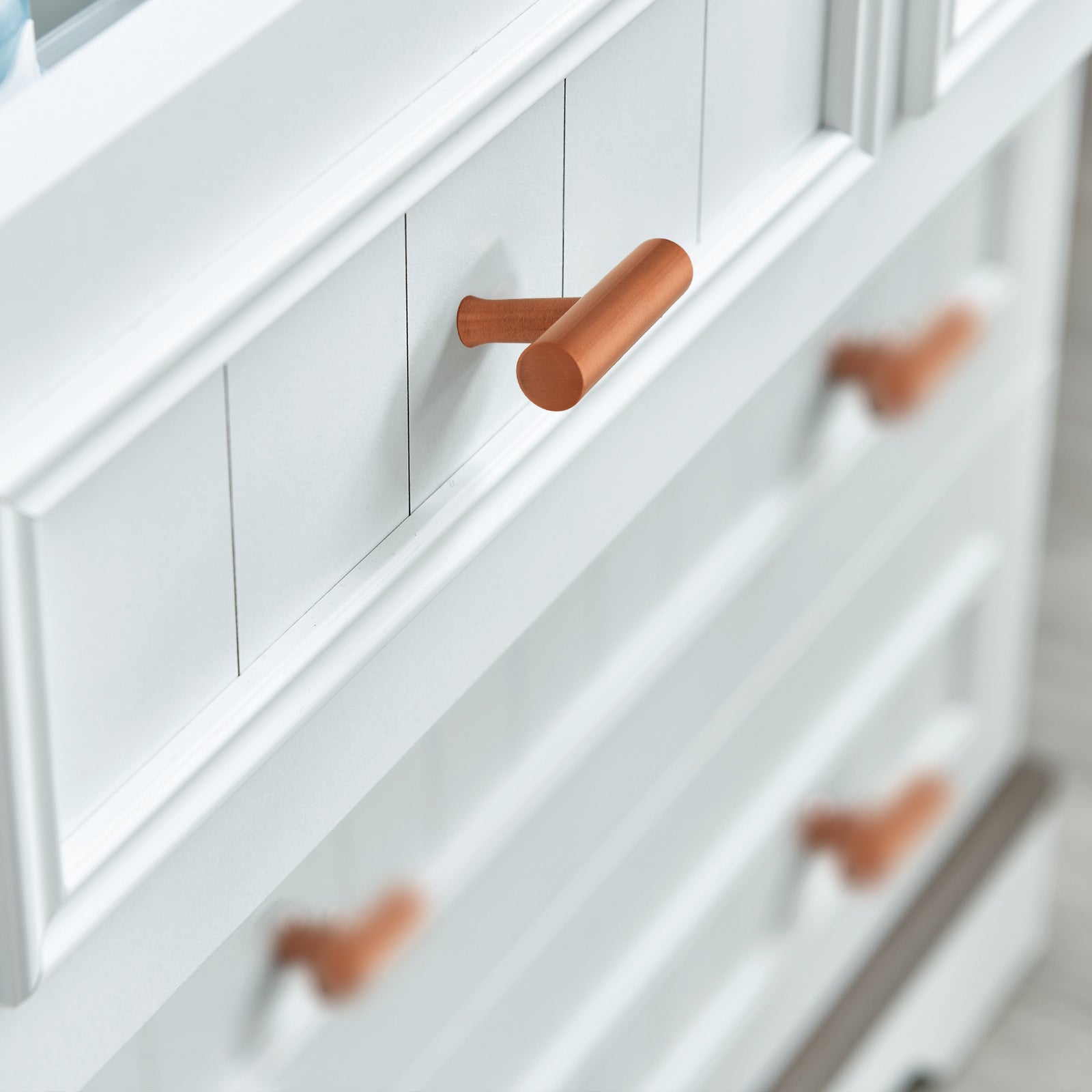 Akicon Copper Kitchen T Bar Cabinet Pulls 100% Solid Brass Drawer Knob AK01917-C