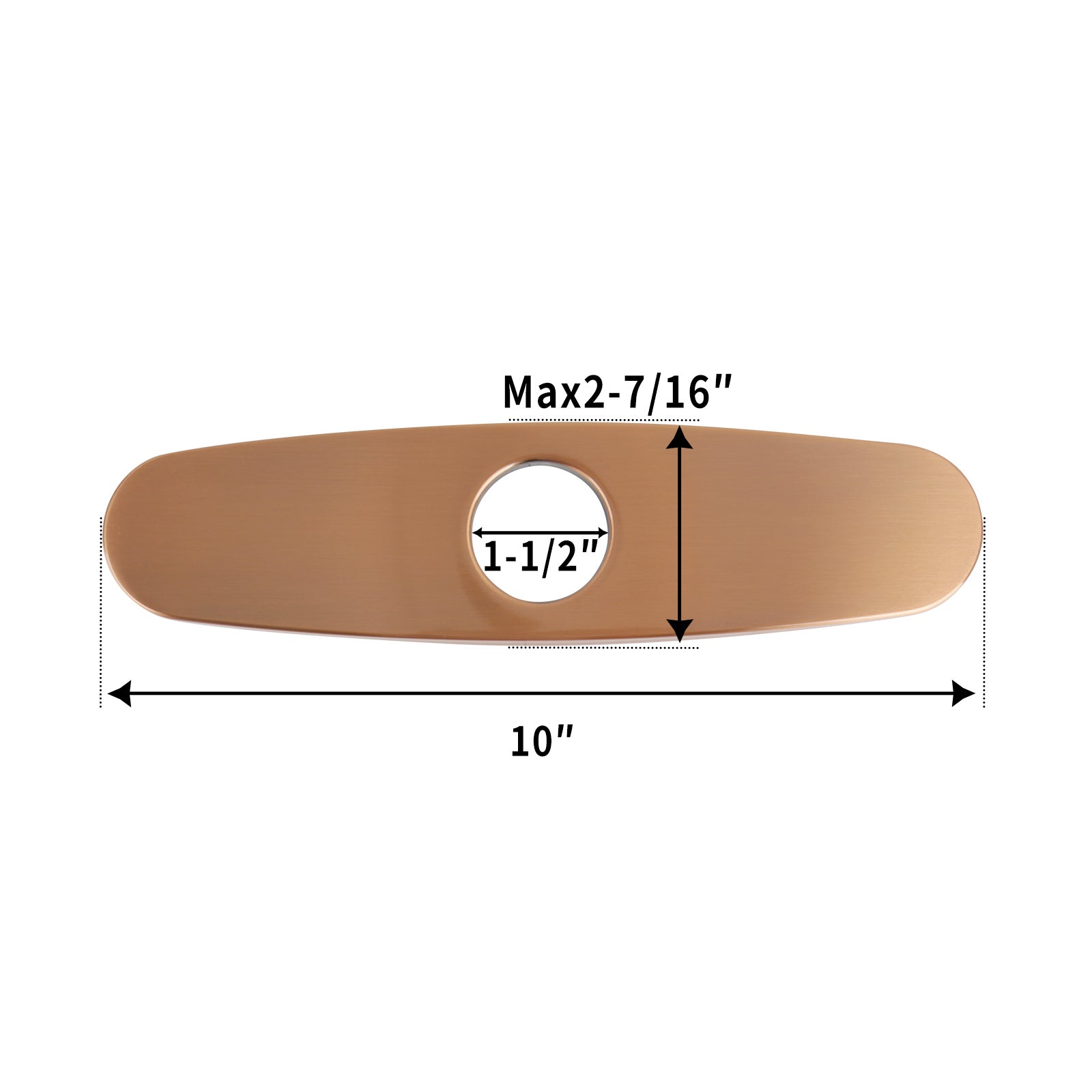 Copper Kitchen Sink Faucet Hole Cover Deck Plate Escutcheon - AK11029C