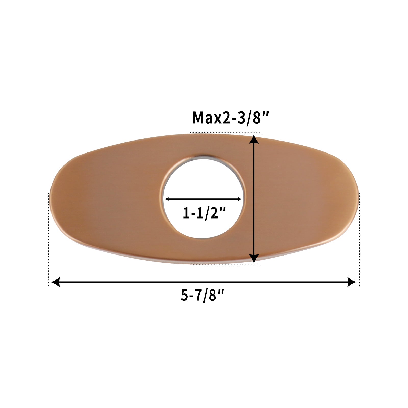 Copper Bathroom Basin Faucet Hole Cover Deck Plate Escutcheon - AK11030AC