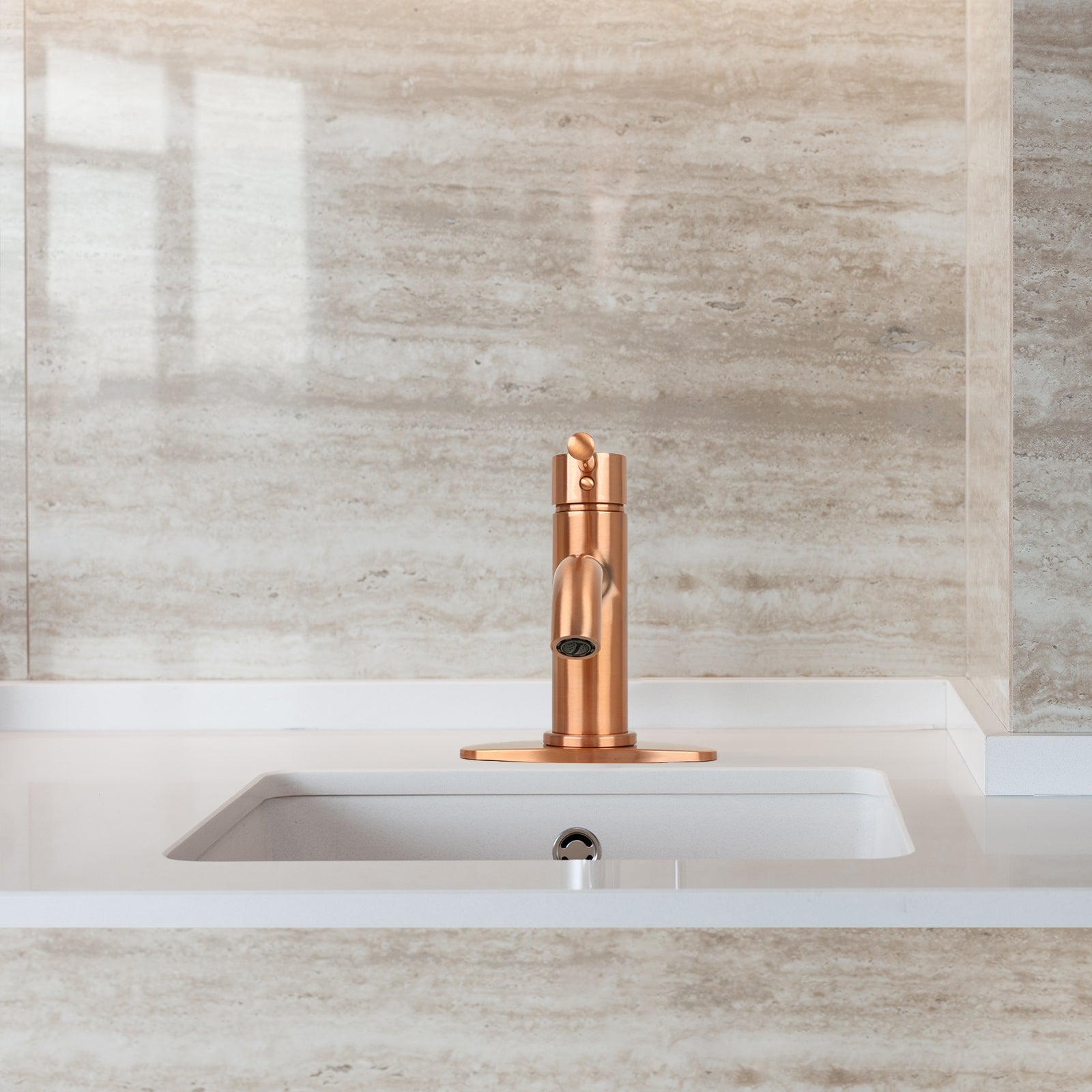 Copper Bathroom Basin Faucet Hole Cover Deck Plate Escutcheon - AK11030AC