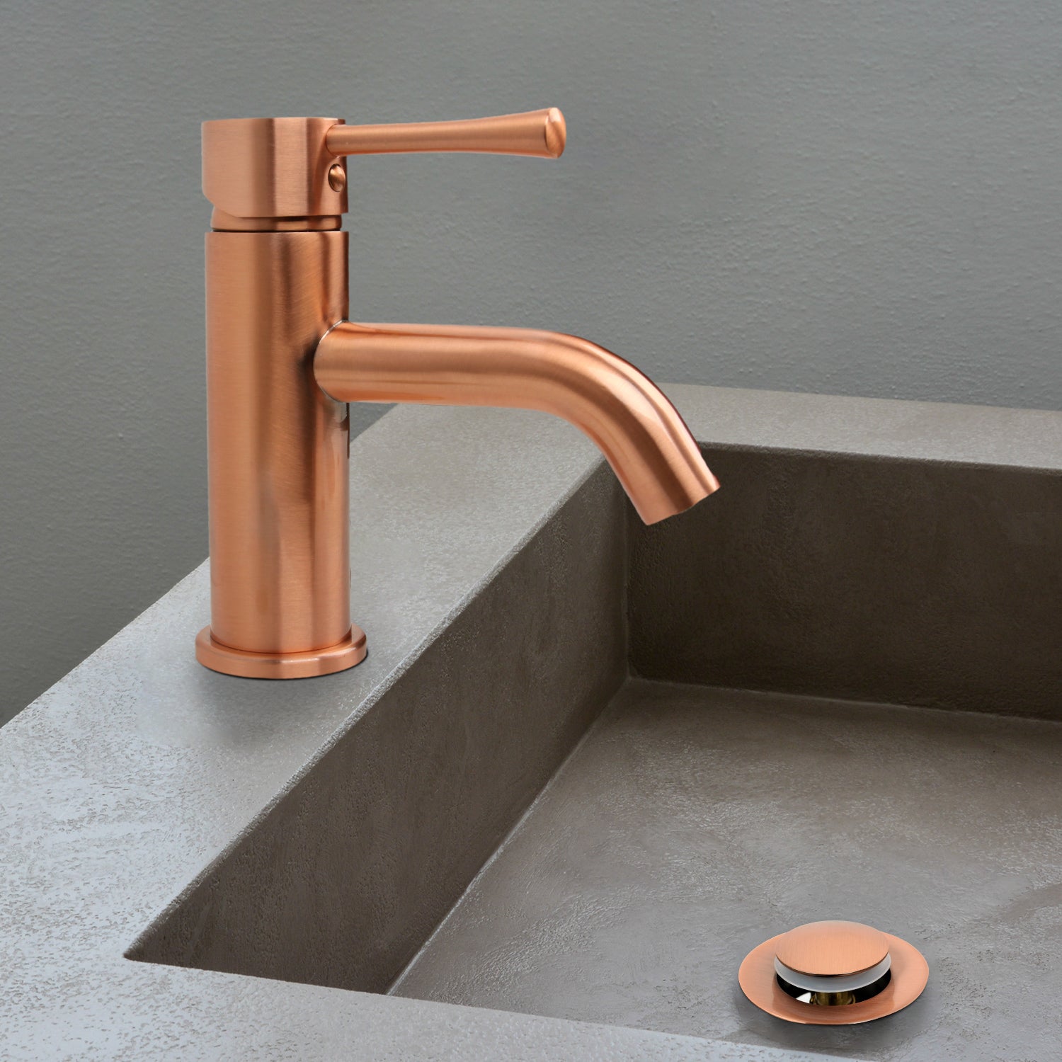 Copper Pop up Drain Stopper With Overflow - AK82003C
