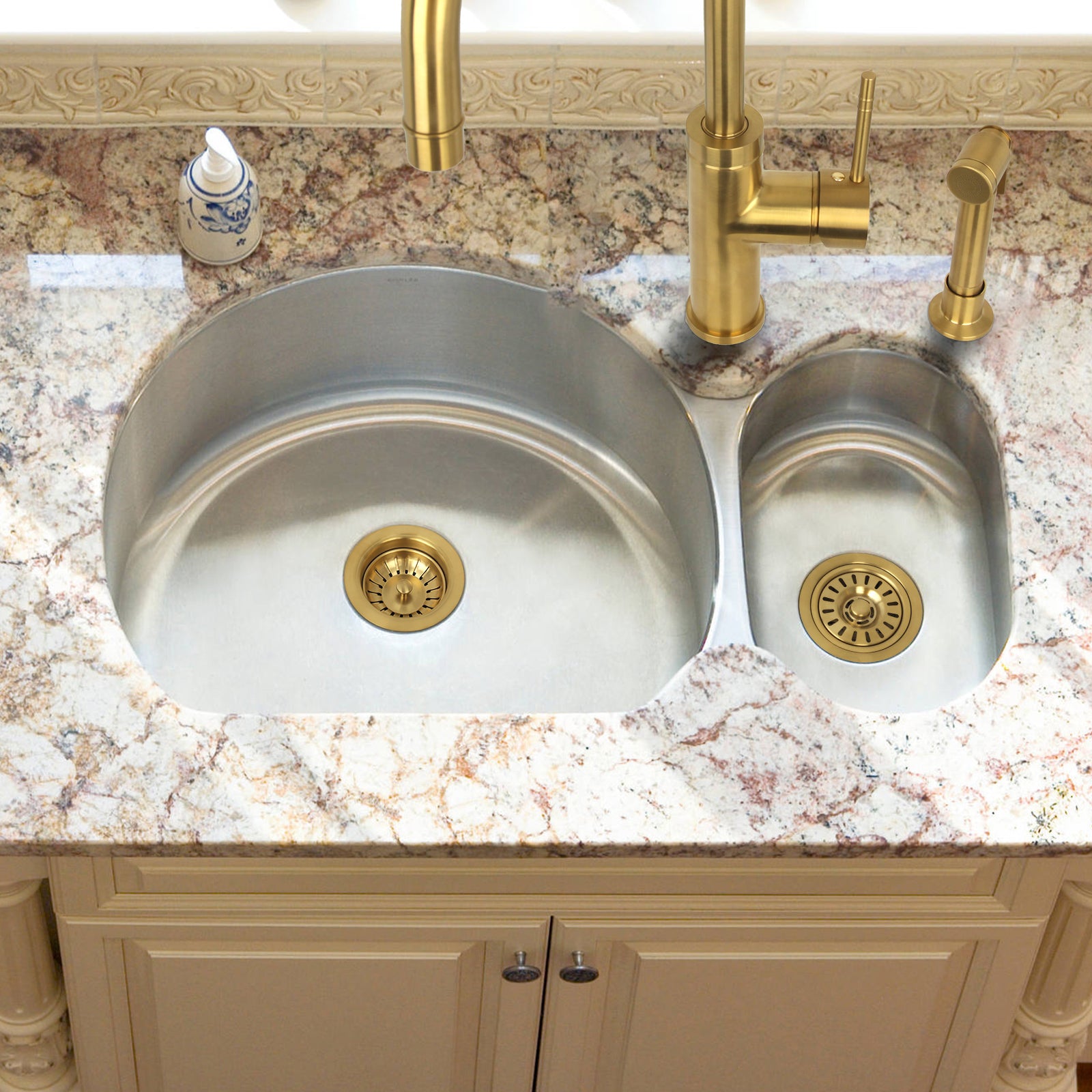 Brushed Gold Kitchen Sink Garbage Disposal Flange Stopper - AK82202BTG