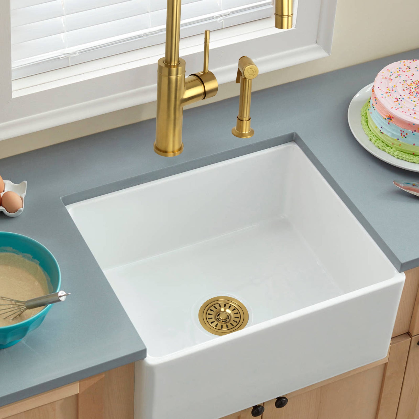 Brushed Gold Kitchen Sink Garbage Disposal Flange Stopper - AK82202BTG