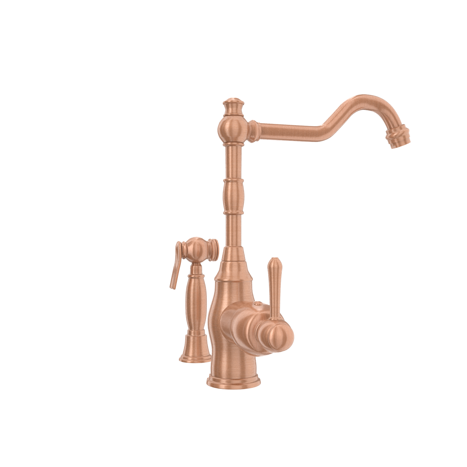 One-Handle Copper Widespread Kitchen Faucet with Side Sprayer - AK96918C