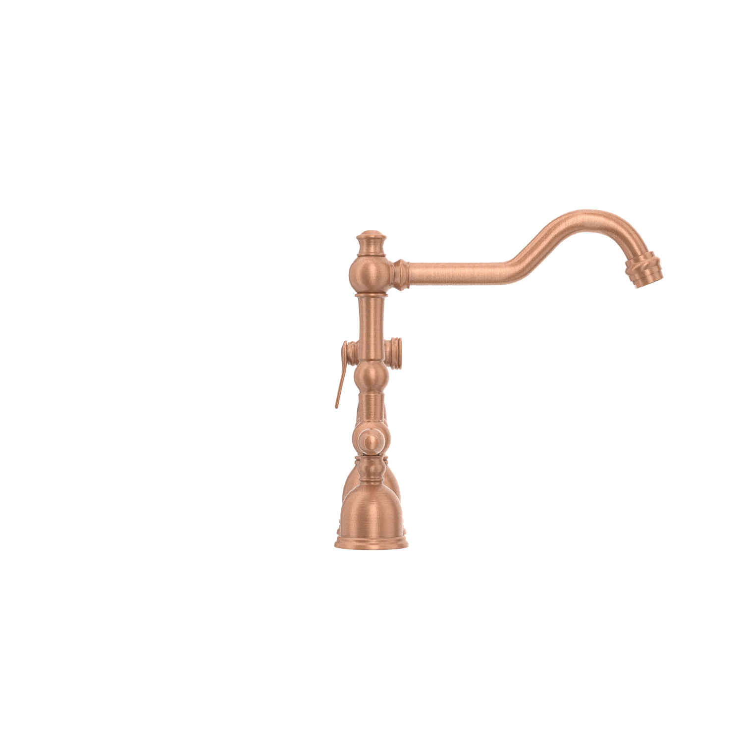 Two-Handles Copper Widespread Kitchen Faucet with Side Sprayer - AK96818C