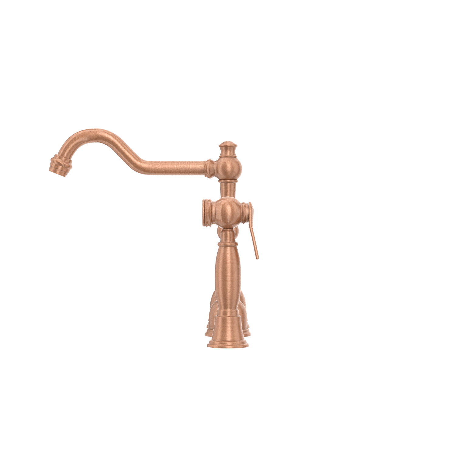 Two-Handles Copper Widespread Kitchen Faucet with Side Sprayer - AK96818C