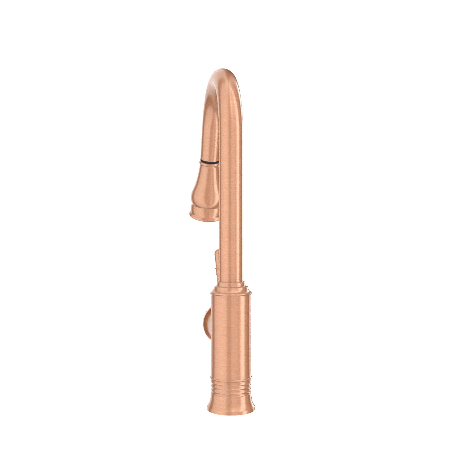 Copper Kitchen Faucet with Soap Dispenser, Single Handle Solid Brass High Arc Pull Down Sprayer Head Kitchen Sink Faucets with Deck Plate