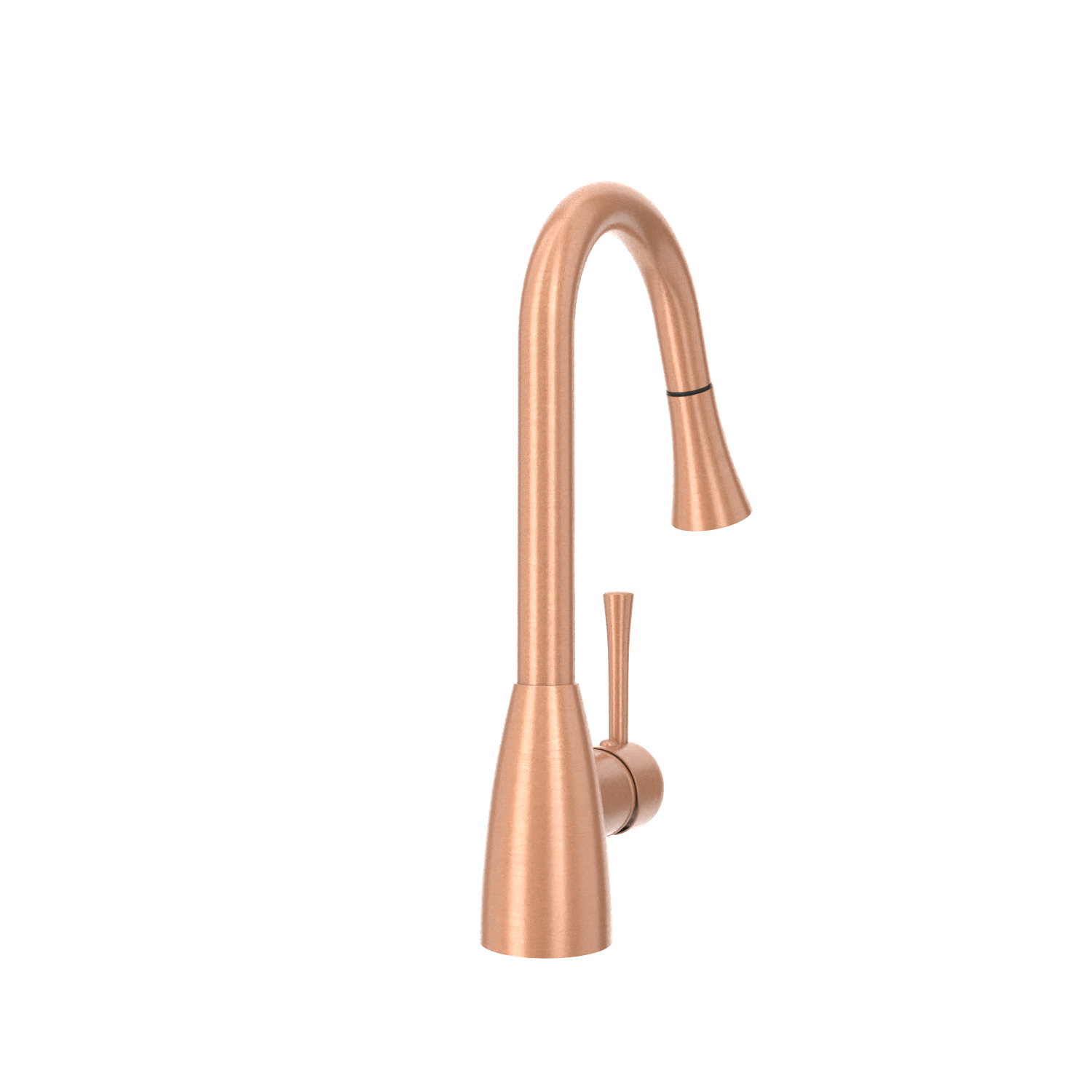 Copper Kitchen Faucet with Soap Dispenser, Single Handle Solid Brass High Arc Pull Down Sprayer Head Kitchen Sink Faucets with Deck Plate