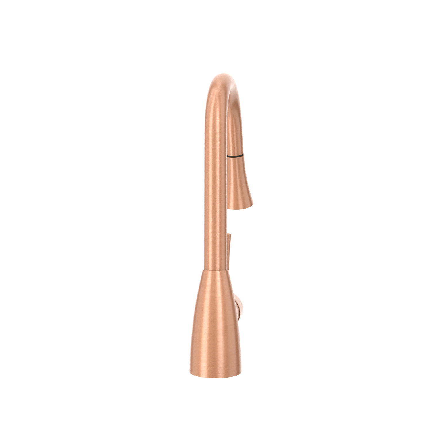 Copper Kitchen Faucet with Soap Dispenser, Single Handle Solid Brass High Arc Pull Down Sprayer Head Kitchen Sink Faucets with Deck Plate