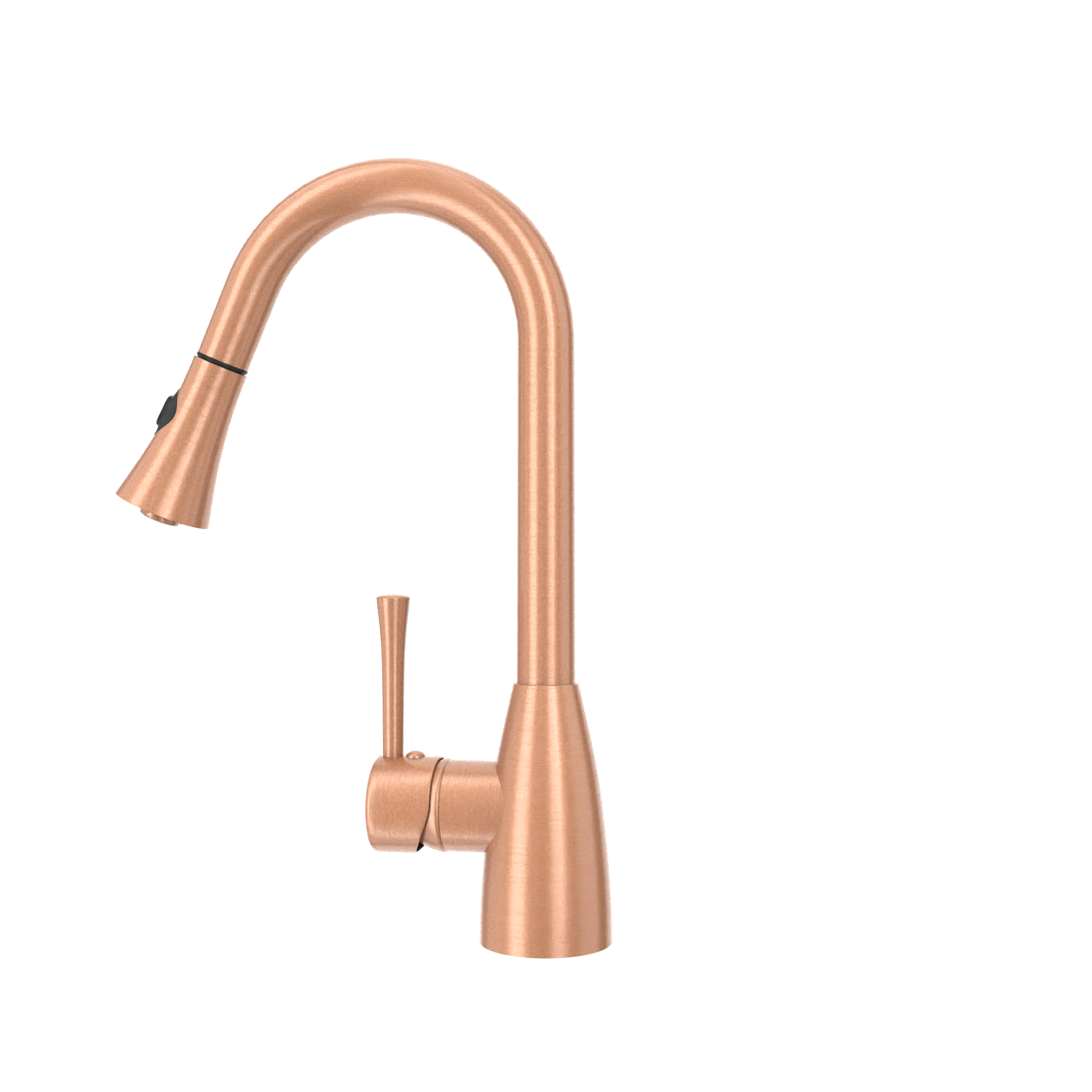 Copper Kitchen Faucet with Soap Dispenser, Single Handle Solid Brass High Arc Pull Down Sprayer Head Kitchen Sink Faucets with Deck Plate