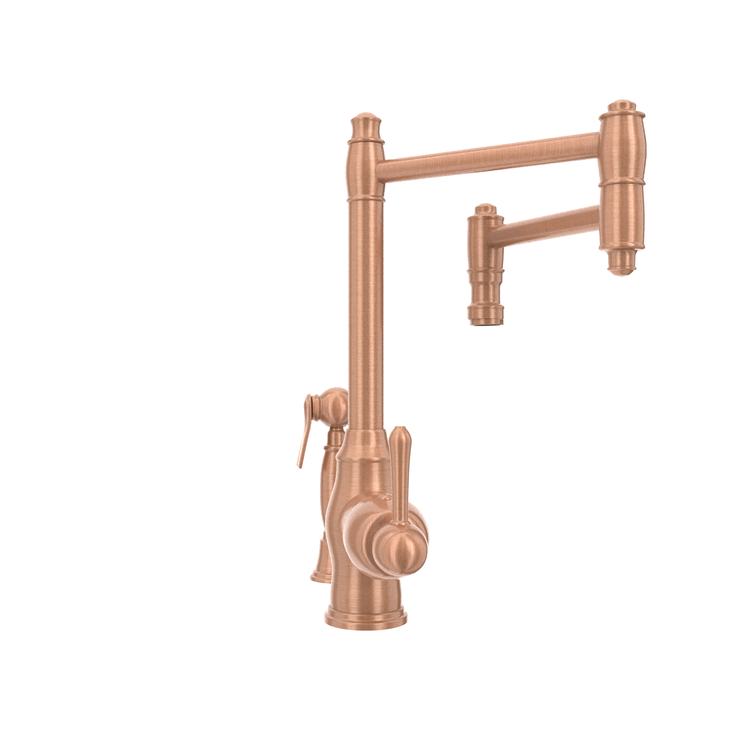 One-Handle Copper Pot Filler Kitchen Faucet with Side Sprayer - AK96918P2