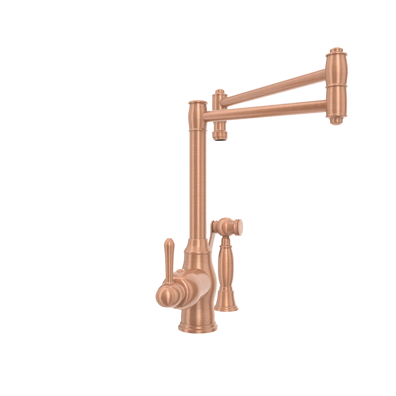 One-Handle Copper Pot Filler Kitchen Faucet with Side Sprayer - AK96918P1