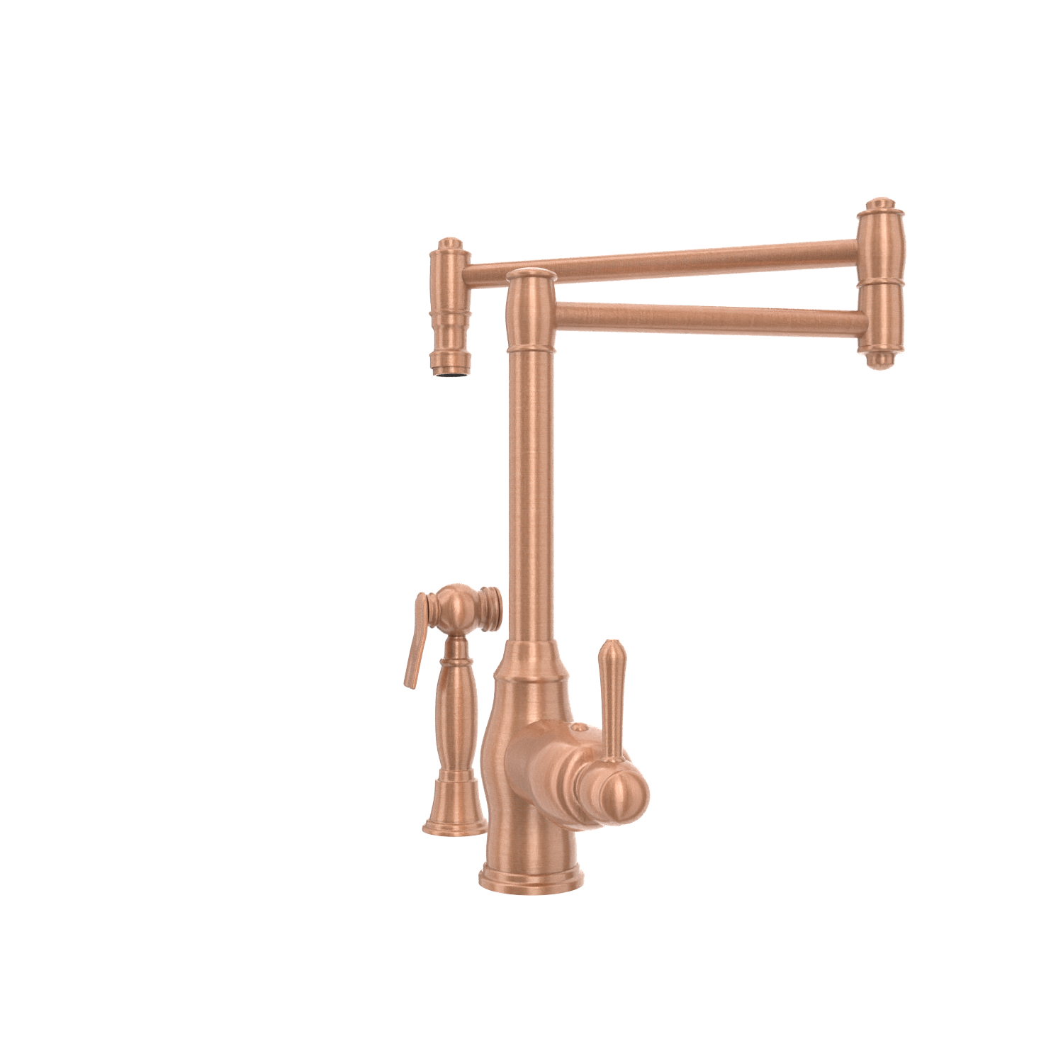 One-Handle Copper Pot Filler Kitchen Faucet with Side Sprayer - AK96918P1
