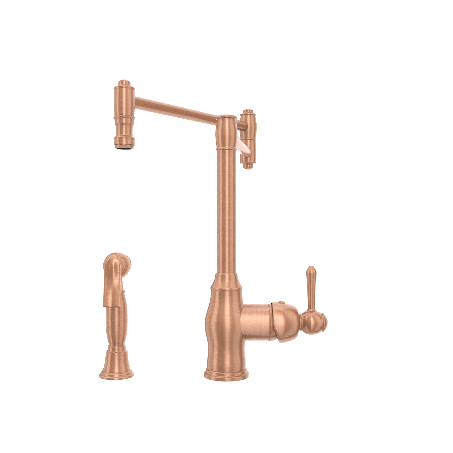 One-Handle Copper Pot Filler Kitchen Faucet with Side Sprayer - AK96918P1