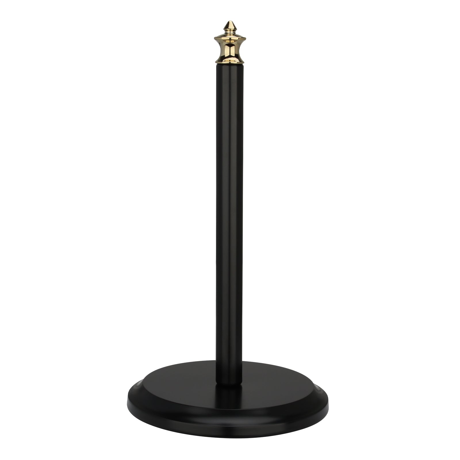 Black and Gold Paper Towel Holder Roll Dispenser Stand for Kitchen  Countertop & Dining Room Table - AK79304-BLZG
