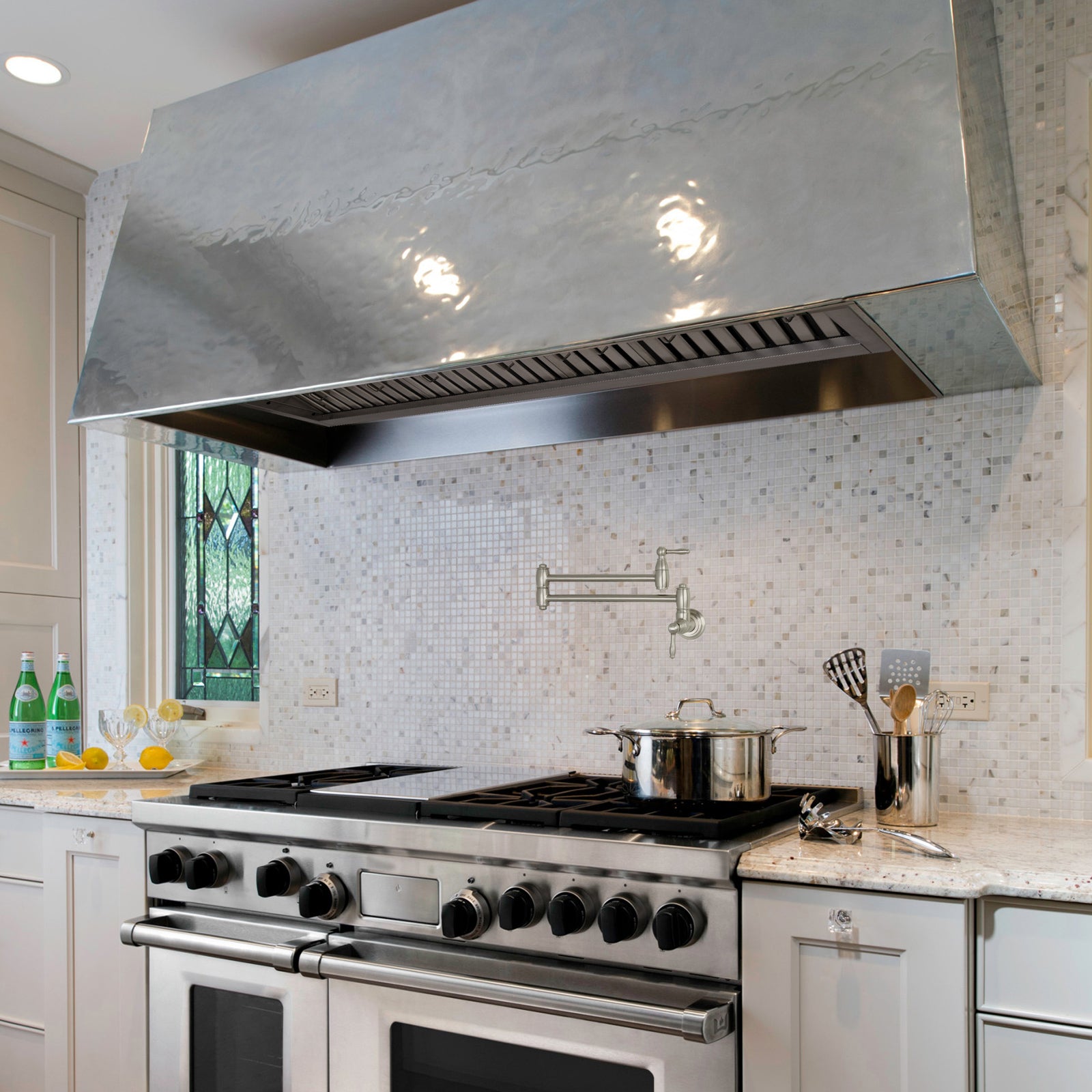 48“ Range Hood Insert, Ultra Quiet Stainless Steel 8" Ducted with 600 CFM Powerful Suction-NX-19IL-48