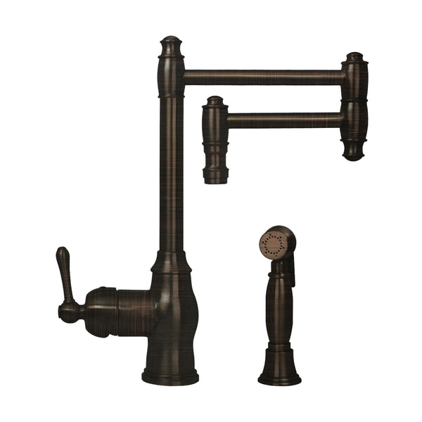 One-Handle Copper Pot Filler Kitchen Faucet with Side Sprayer - AK96918P2