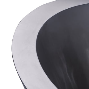 Akicon Stainless Steel Double-Slipper Roll-Top Bathtub w/Pedestal - AKB30001-S