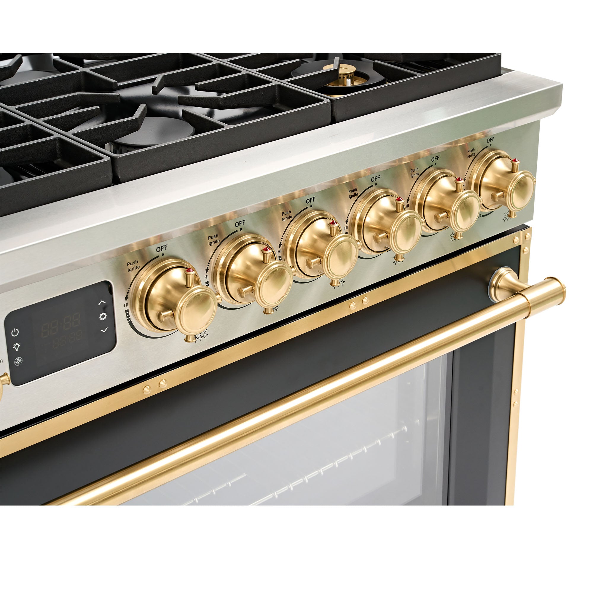 36 Inch Freestanding Gas Range with 6 Sealed Burners Cooktop, Rapid Convection Oven, Natural Gas/LP Convertible