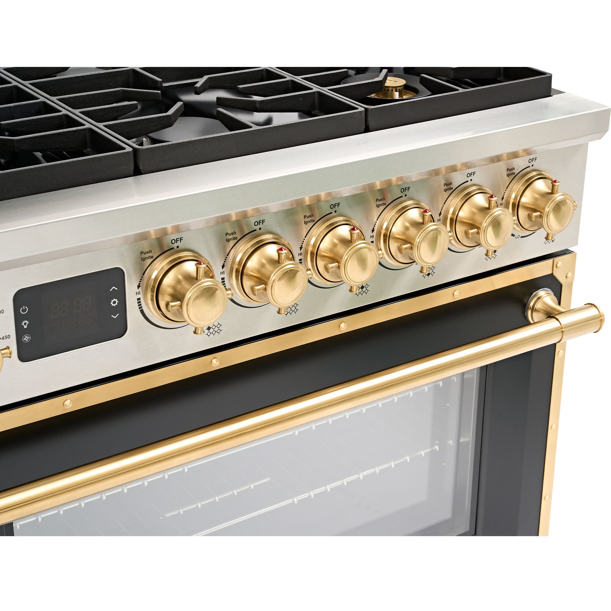 36 Inch Freestanding Gas Range with 6 Sealed Burners Cooktop, Rapid Convection Oven, Natural Gas/LP Convertible