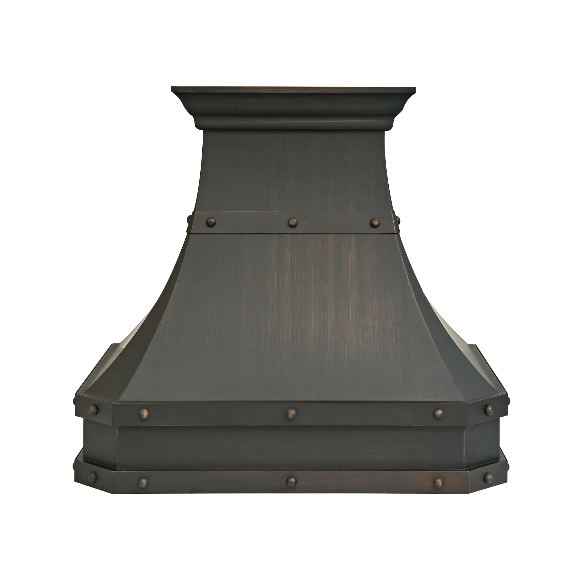 Akicon Custom Handcrafted Classic Copper Range Hood with Straps