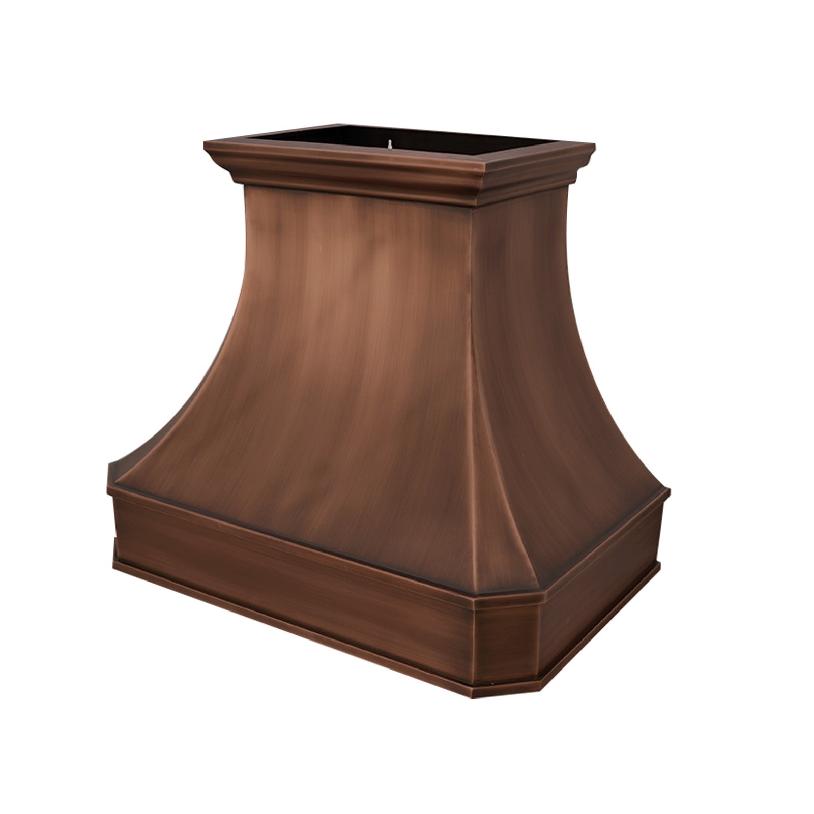 36"W * 30"H * 21"D Instock Dark Antique Copper Smooth Range Hood with 600 CFM Insert, Dimmable Lighting & Delay Shut-Off