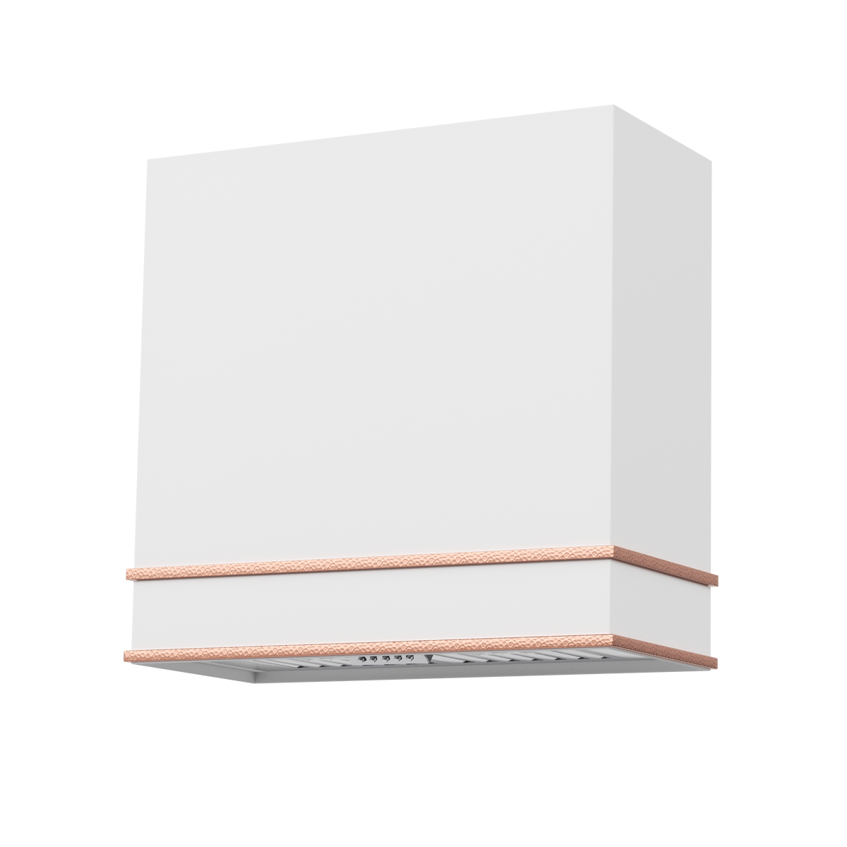 30" Double-Band Stainless Steel Range Hood with Copper Trim