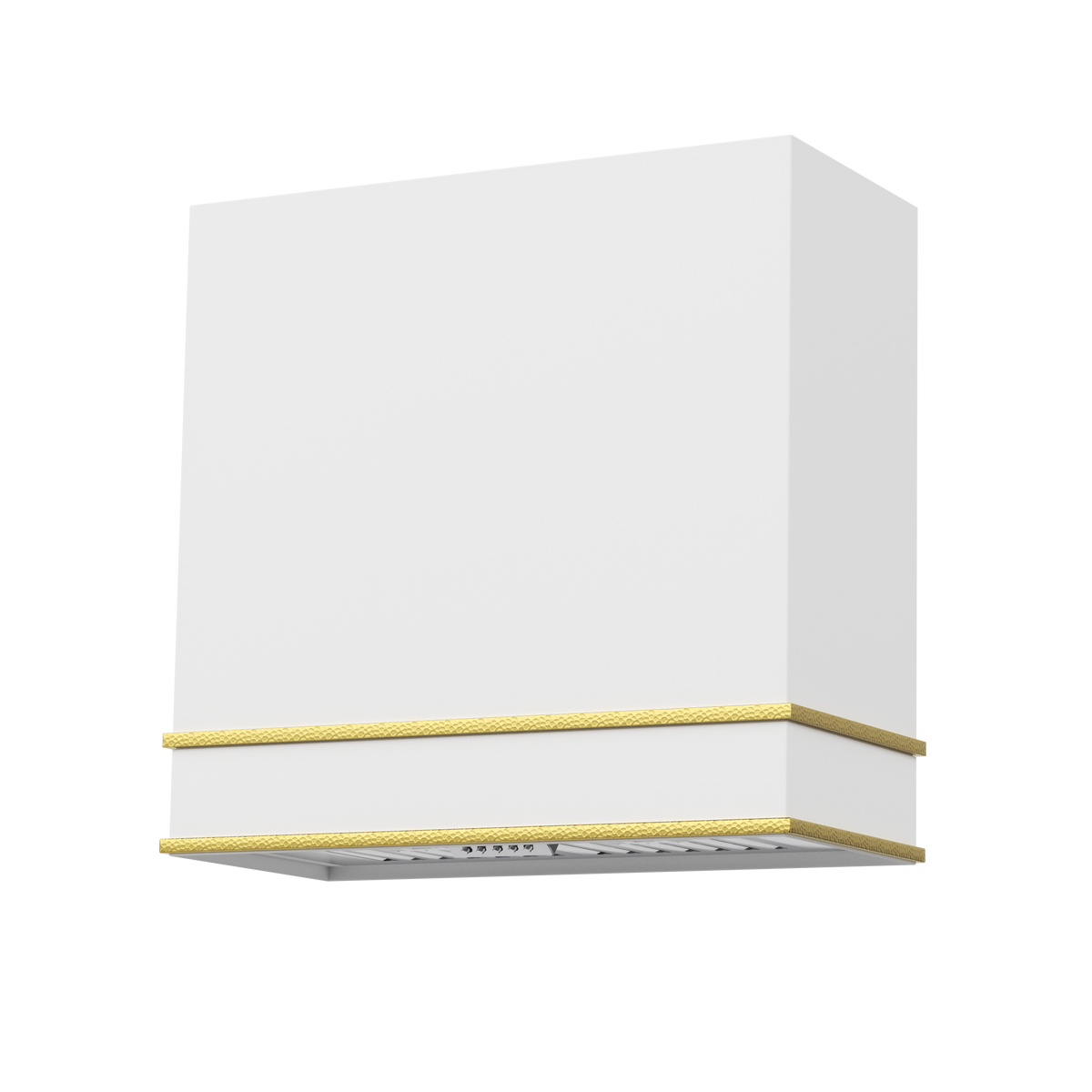 30" Double-Band Stainless Steel Range Hood with Copper Trim