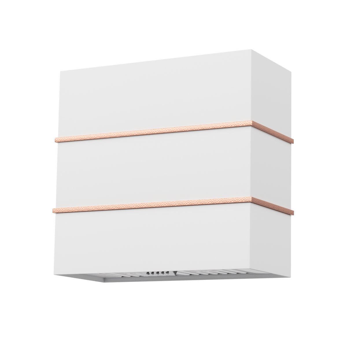 30" Center-Band Stainless Steel Range Hood with Copper Trim