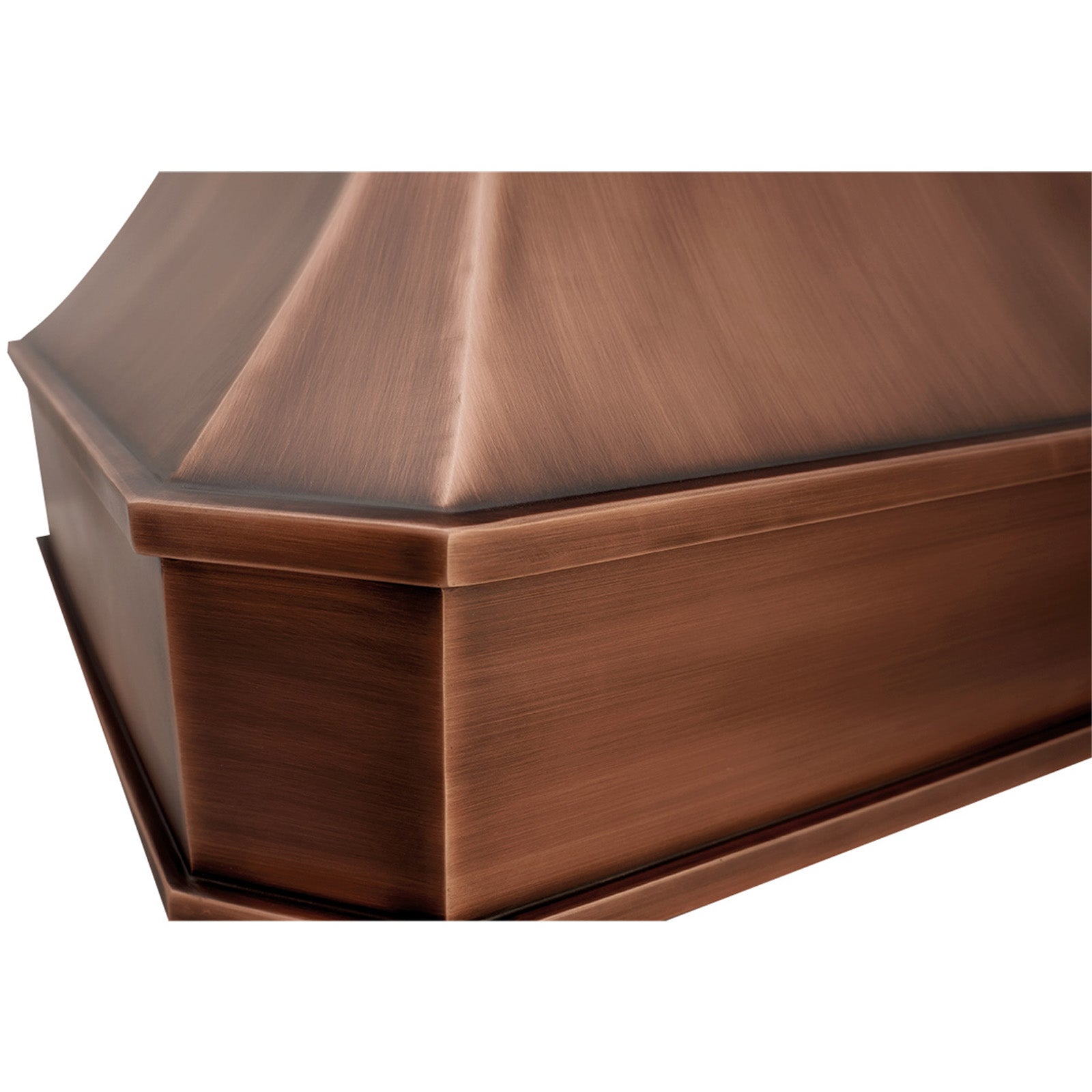 36"W * 30"H * 21"D Instock Dark Antique Copper Smooth Range Hood with 600 CFM Insert, Dimmable Lighting & Delay Shut-Off