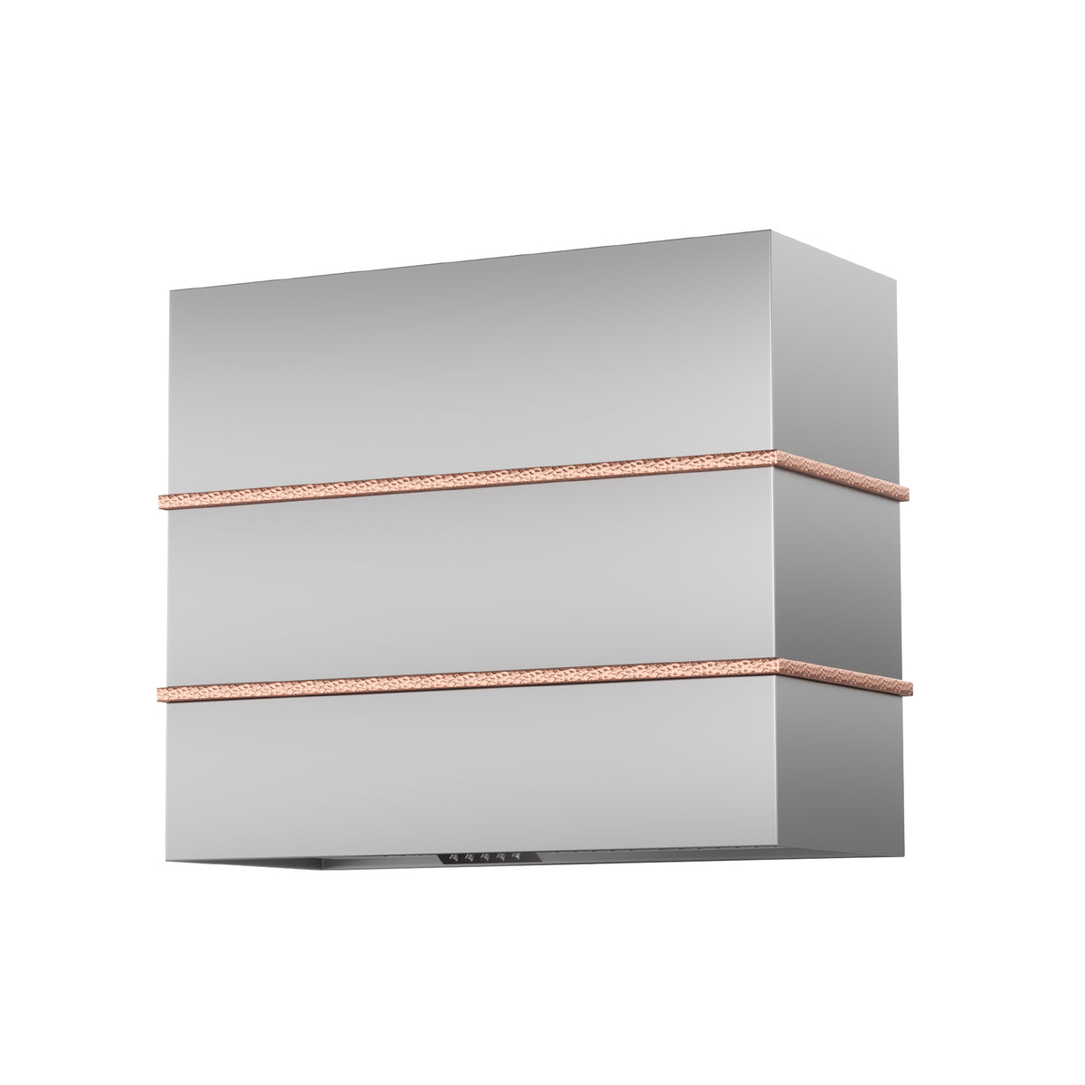 36" Center-Band Stainless Steel Range Hood with Copper Trim