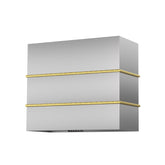Akicon 36" Stainless Steel Wall Mount Range Hood with 600 CFM Vent Hood - AK-HS36HC-BS