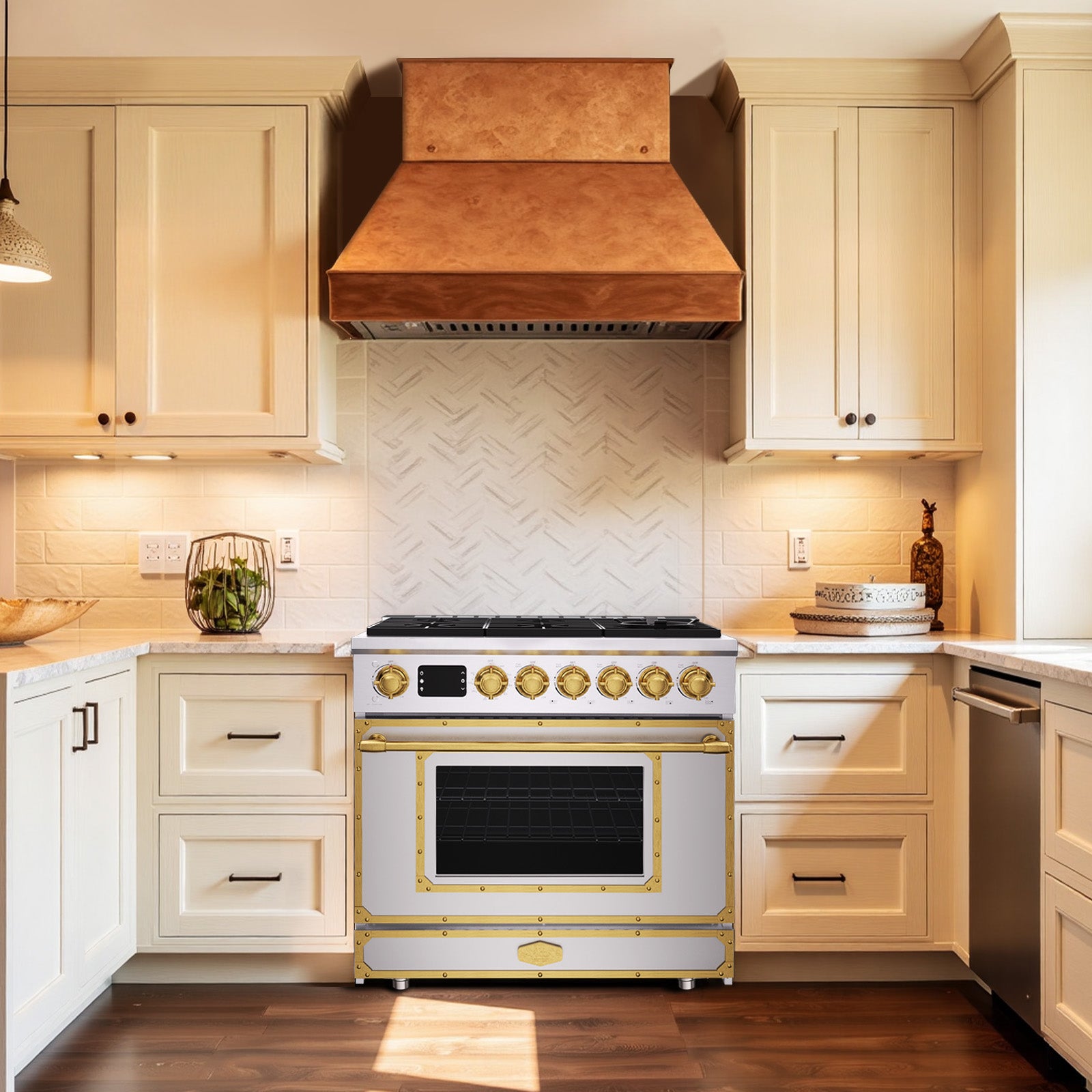 36 Inch Freestanding Custom Gas Range with 6 Sealed Burners Cooktop, R