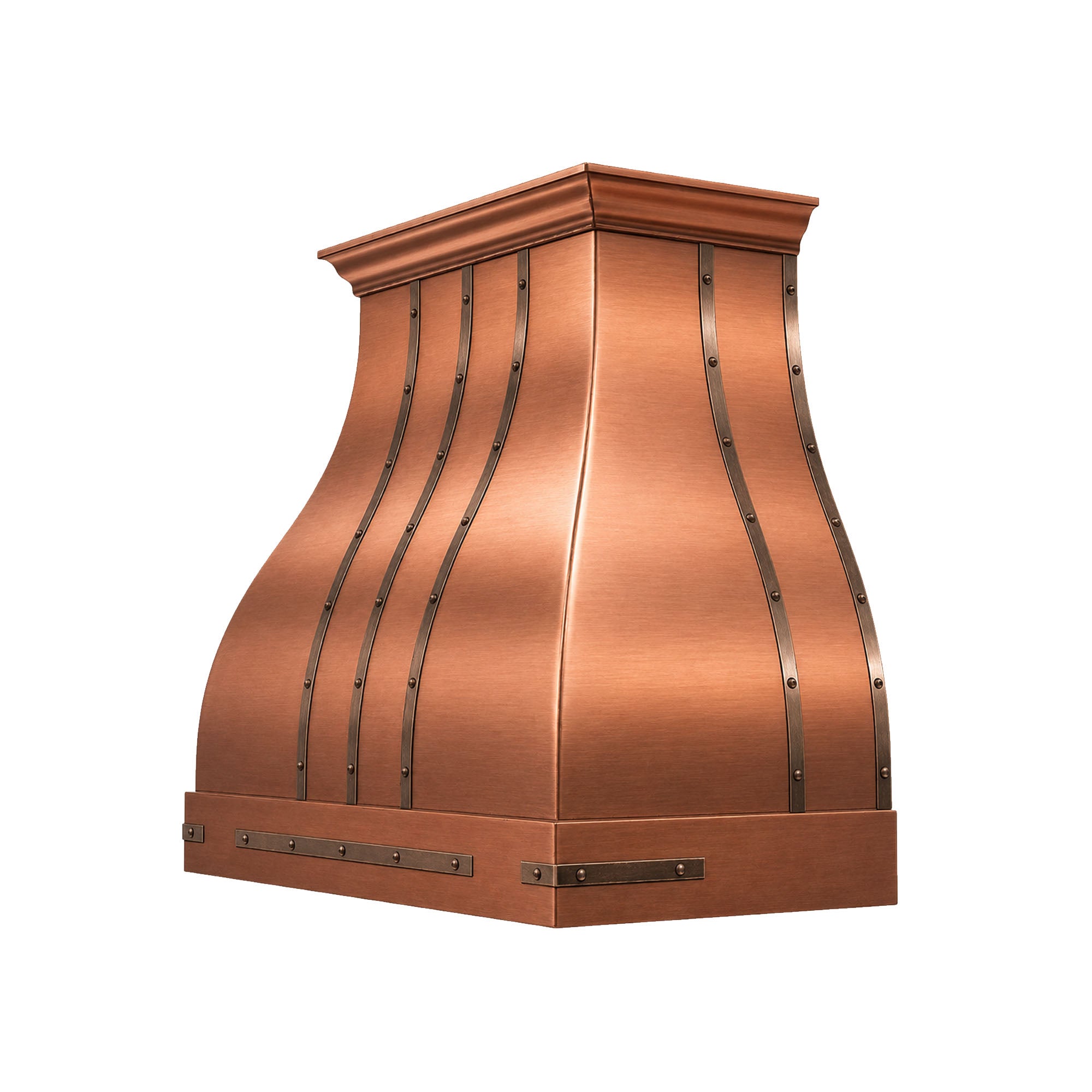 Akicon Custom Handmade Copper Range Hood for Farmhouse Style Kitchens