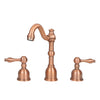 Two-Handle Copper Widespread Bathroom Sink Faucet