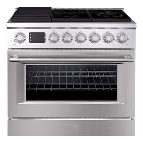 36” Freestanding Gas Range with 6 Sealed Burners Cooktop, Natural Gas/LP Convertible - AK-G36N05A-BS