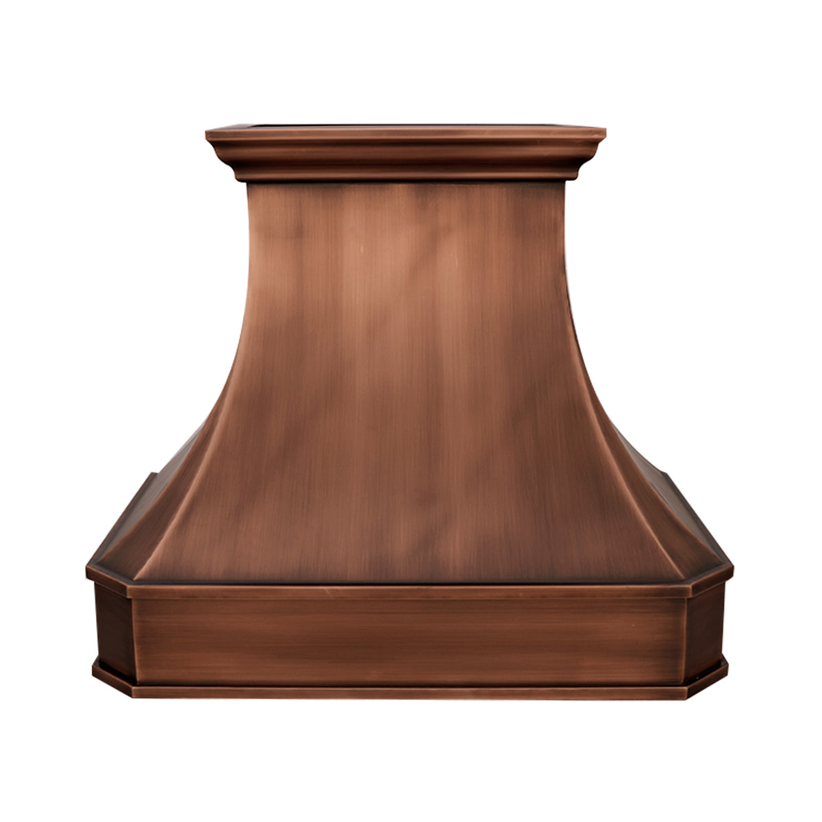 36"W * 30"H * 21"D Instock Dark Antique Copper Smooth Range Hood with 600 CFM Insert, Dimmable Lighting & Delay Shut-Off