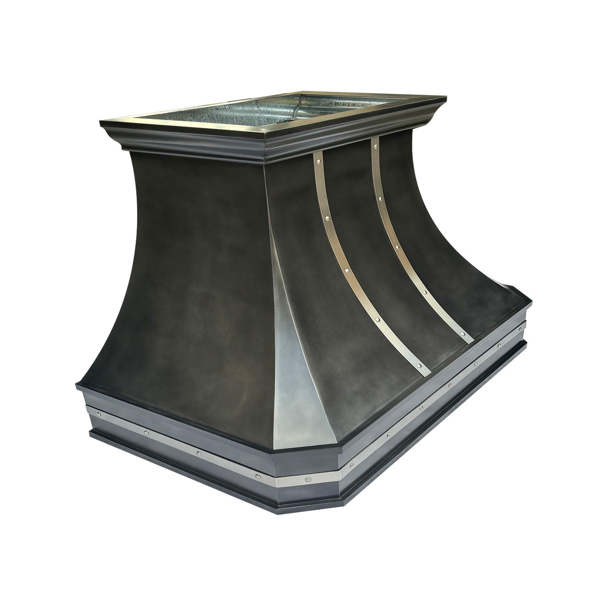 Akicon Custom Zinc Range Hood Handcrafted Kitchen Vent Hood with Insert Fan - AKH803C-Z