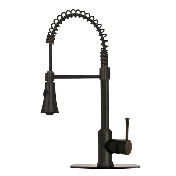 One-Handle Pre-Rinse Spring Copper Kitchen Faucet - AK96566-C