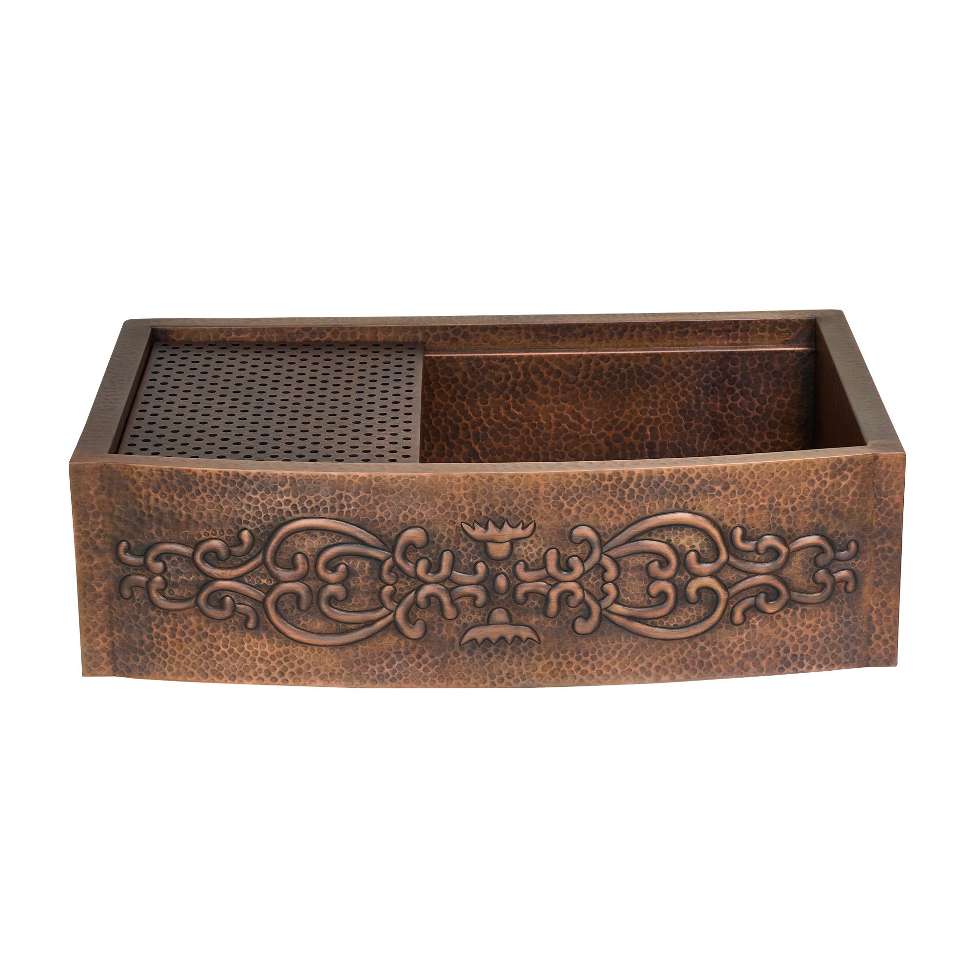 Akicon Single Bowl Farmhouse Apron Copper Kitchen Sink - AKS507-C